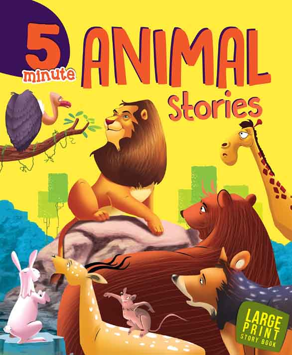 5 Minute Animal Stories : Large Print (Om Kids)
