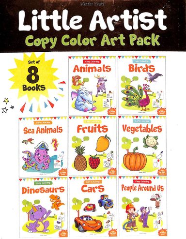 [9789388144049-1] Little Artist : Copy Color Box Set (8 Books Set)