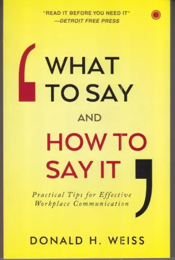 [9788184958065-1] What To Say And How To Say It