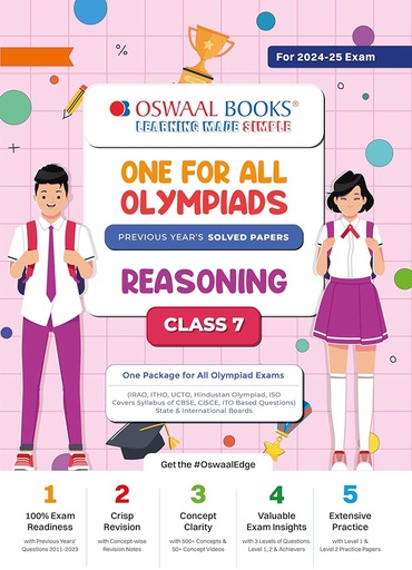[9789359585741-1] Oswaal One For All Olympiad Class 7 Reasoning