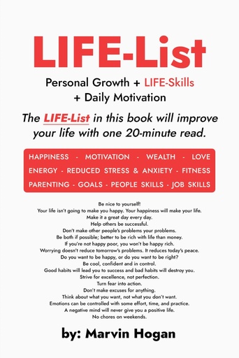 [9798873182800-1] Life List : Personal Growth + Life Skills + Daily Motivation